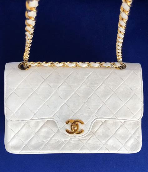 chanel white vintage bag|old fashioned Chanel bags.